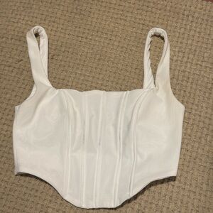 White Women's Corset Top